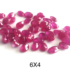 6x4mm Natural Red Pink Ruby Stone Faceted Oval Cut Gemstone Wholesale Factory Price Stones Jewelry Making Fine Solid Real Hot