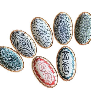 La bandeja de servicio tejida más barata, bandeja ovalada de ratán de alta calidad ecológica para alimentos de frutas hecha en Vietnam - Product Image 2