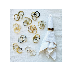 Rond de serviette en corne de buffle Table décorative taille personnalisée et produit le plus vendu dernier anneau de serviette de conception antique - Product Image 1