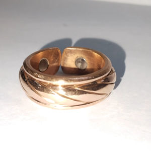 เครื่องประดับทองแดง แหวนทองแดงสุดหรู แหวนทองแดงทำมือ แหวนทองแดงสไตล์มินิมอล เครื่องประดับทองแดงงานฝีมือ แหวนทองแดงสไตล์เรโทร - Product Image 2