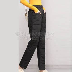 Fashion Unisex Puffer <b>Trousers</b> High Waist Winter <b>Down</b> Pants for Cold Weather Custom Unisex Quilted <b>Down</b> Pants - Product Image 5