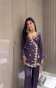 NEW Launching Designer Women's Reversible Party Wear <b>Top</b> Fabric Heavy Vichitra Silk Digital Prints for Diwali <b>Wedding</b> Occasions - Product Image 4
