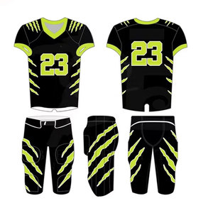 Uniformes de fútbol americano de moda juvenil al mejor precio, uniforme americano de diseño de Panel transpirable y de secado rápido - Product Image 1