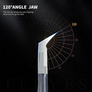 Lame droite de coupe-ongles d'orteil pour ongles incarnés et épais en acier inoxydable et pointe pointue coupe-ongles incarnés mâchoire large - Product Image 5