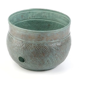 ที่ยึดท่อโลหะสำเร็จรูปลายนูนสีเขียว Patina สำหรับการปรับปรุงกลางแจ้ง - Product Image 1