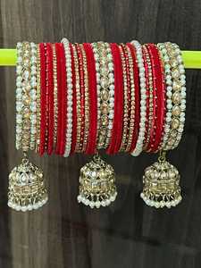 AM IMPEX Bracelets en verre multicolores de haute qualité faits à la main Ensemble Churiyan pour femmes pour mariage indien pakistanais - Product Image 4