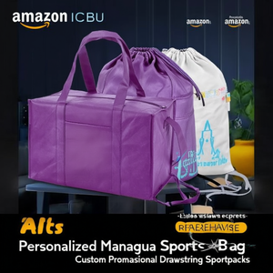 Borsa Sportiva Personalizzata Managua per Gadget, Sacche Sportive Promozionali Personalizzate con Coulisse - Product Image 3