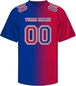 Venta al por mayor de diseño personalizado de impresión completa fútbol americano Jersey poliéster sublimación transpirable Jersey - Product Image 5