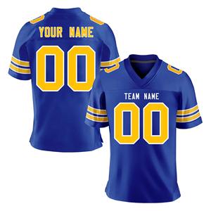 เสื้อกีฬาอเมริกันฟุตบอลแขนสั้นระบายอากาศไซส์ XL สินค้ามาใหม่ออกแบบได้ตามต้องการชื่อทีมและพิมพ์หมายเลขสำหรับแฟนๆ - Product Image 1