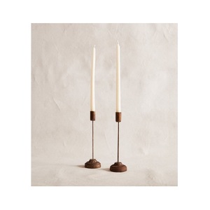 Handcrafted wooden candle stand home Rustic wood candle stand weddings Modern wooden candle stand Holder with minimalist design - Product Image 1