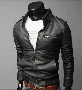 Veste de moto pour hommes, nouveau manteau en cuir PU d'automne et d'hiver - Product Image 3