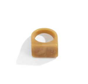 Mode géométrique coloré résine carré bague pour femmes bijoux en gros - Product Image 4
