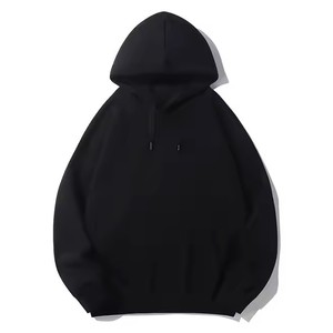 500GSM sweat à capuche lourd hommes blanc tricoté tissu polaire sans ficelle bio pur 100% coton sérigraphie tenue décontracté capuche - Product Image 1