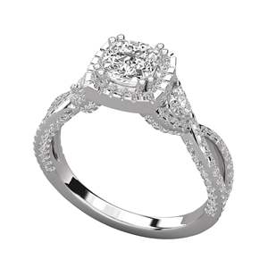 Anillo de Compromiso con Diamante en Forma de Cojín - Product Image 6