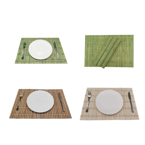 Hot Selling High Quality Modern Eco-Friendly Bamboo <b>Rectangle</b> Woven <b>Placemat</b> Non-Slip Anti-Hot Cup Coaster Handmade Pad - Product Image 2