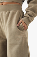 Pantalones Deportivos de Algodón para Mujer, Recién Llegados, con Logotipo Bordado Personalizado, Cintura Alta Elástica, Color Sólido, Pantalones Casuales de Invierno