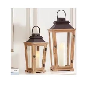 Vente chaude de haute qualité en marbre lanterne en bois de luxe béton bougie conteneur unique pot en verre pour les occasions de noël - Product Image 3