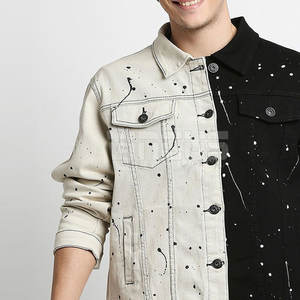 Venta caliente de los hombres de calidad superior 100% algodón otoño ecológico duradero Jeans chaqueta transpirable cómodo logotipo frontal en línea - Product Image 2