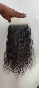 HD 6x6 Pouces Dentelle Fermeture Meilleure Qualité Couleur Naturelle Brut Non Transformé Extensions de Cheveux Humains Indiens - Product Image 4