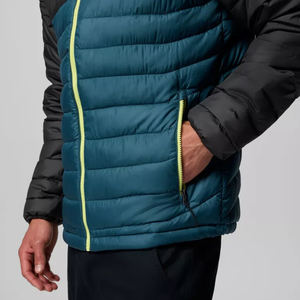 Veste d'hiver matelassée pour homme de haute qualité en toile, col montant, couleur et logo personnalisés - Product Image 4