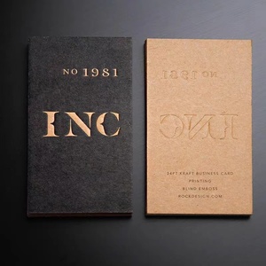 Customize Size Gold Foiled Embossed Business Invitation Card 450gsm Card Board Paper Gift Card