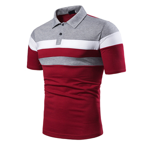 Venta al por mayor de alta calidad personalizado 210G de manga corta sólido en blanco liso de negocios personalizado bordado logotipo trabajo Polo de punto hombres Polo - Product Image 3