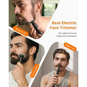 Afeitadora Eléctrica Corporal de Viaje Todo en Uno 12 en 1 con Cepillo Giratorio para Hombres, Carga Rápida USB C, Kit Recortador de Barba y Vello Nasal, IPX7 - Product Image 1