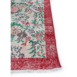 Tapis en laine vert vintage 9x12 noué à la main, motif floral, pour la décoration de la maison, salon, couloir, idéal pour les adolescents - Pae-2351 - Product Image 4