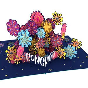Firework Pop Up <b>Paper</b> <b>Craft</b> For Celebrate Ceremony Greeting Card Family Celebrate Card 3d pop up greeting card handicraft - Product Image 3