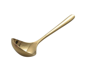 Cuillère de service à soupe en laiton unique avec pour les ensembles de service de soupe de couverts en métal de restaurant d'hôtel et de restaurants - Product Image 2