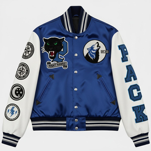 Chaqueta Universitaria de Béisbol para Hombre de Alta Calidad, Fabricada por OEM, Chaqueta Universitaria Personalizada con Bordado Chenille - Product Image 1