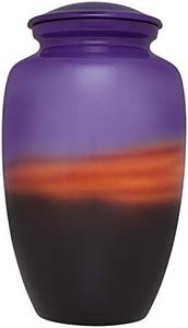 Urna de cremación de Faro, urna funeraria de atardecer para cenizas humanas, hecha a mano en aluminio, adecuada para entierro de cementerio, urna de tamaño personalizado - Product Image 2
