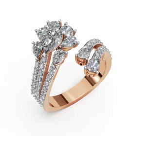 Anillo de Diamantes de Diseño de Lujo Eternal Bloom Of Pear, 1.694 Ct, Oro de 9, 14 y 18 Quilates, Proveedor Mayorista OEM - Product Image 5