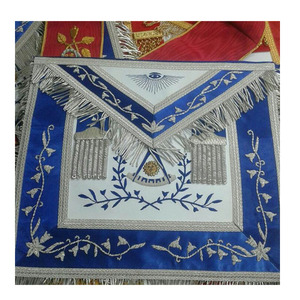 ชุดผ้ากันเปื้อนและคอเสื้อในอดีตชุดช่างก่ออิฐที่ใช้บูชาอัญมณีเงินคอปกสีฟ้าสำหรับเจ้าหน้าที่ที่พัก - Product Image 5