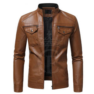 2025 veste en cuir véritable de couleur de conception unisexe pour hommes veste en cuir personnalisée de haute qualité pour hommes en gros - Product Image 1