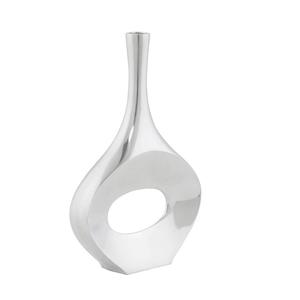 Pot de Vase de fleur de décoration de Table pour la maison, le bureau et l'hôtel à bas prix pour la vente Pot de fleur en métal couleur argent Design en relief - Product Image 2