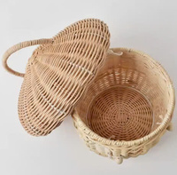 Ornement en rotin naturel Décorations de Noël Arbre en rotin Cadeaux Jouet Bébé Enfants Cadeau Panier Rotin Étoiles Arbre Décor Suspendu