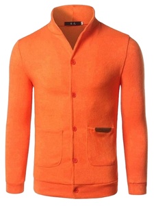 <b>Men's</b> Winter Fleece-Lined Color Block Sweater Jacket Thick Warmth Slimming Fit Machine Washable Casual Pullover Fall/Winter - Product Image 4