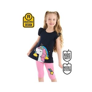 <b>Unicorn</b> Rainbow Animal Print Casual 2-Piece Summer Girls' Tunic & <b>Leggings</b> Set 100% Cotton Knee-Length - Product Image 1