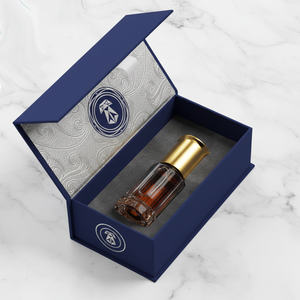 Caja de Embalaje de Perfume <span class=keywords><strong>para</strong></span> <span class=keywords><strong>Hombre</strong></span> con Estampado en Caliente Negro y Dorado Personalizado, Cierre Magnético, Caja de Regalo de Lujo Dorada y Negra - Product Image 1