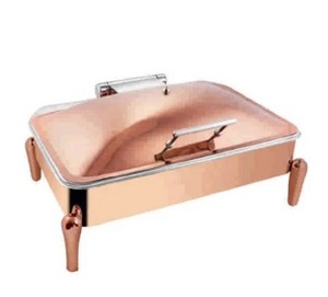 Chauffe-plat rectangulaire en acier inoxydable rose gold à induction 7L, élégance et chaleur avec une touche d'élégance rose gold 7L - Product Image 1