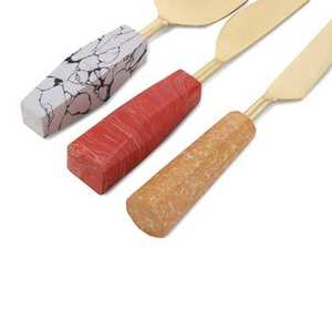 Ensemble de spatules à fromage de mariage de 3 en acier inoxydable au design élégant, parfaites pour les événements à la maison et les accessoires de cuisine - Product Image 5