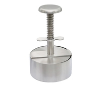 Presse à viande pour hamburgers en acier inoxydable léger et durable, fabriquée directement par le fabricant, facile à nettoyer et à utiliser.