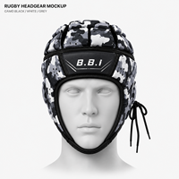 Casque de rugby numérique camouflage marine personnalisé avec logo sur mesure, casque de protection robuste pour joueurs de rugby et équipement d'entraînement