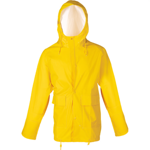 ASATEX Yellow PU Rain Jacket Lightweight and Durable <b>Raincoats</b> - Product Image 2