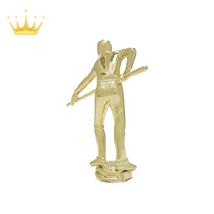 ของที่ระลึกสำหรับผู้ชื่นชอบกีฬาพูล  รูปปั้นนักเล่นบิลเลียดชาย  วัสดุพลาสติกแข็งแรงทนทาน  สีทอง  ขายดี - Product Image 2