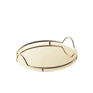 Plateau en métal et vaisselle en cuivre de couleur naturelle Ensemble de trois plats et assiettes modernes personnalisés - Product Image 2