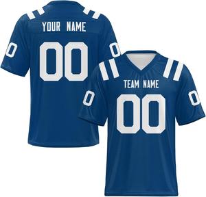 Maillots de football américain personnalisés 2026 à manches courtes en polyester à séchage rapide avec sublimation du nom et des numéros de l'équipe - Product Image 2