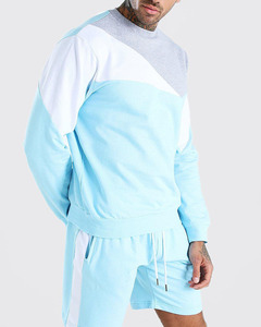 Ensembles short d'été OEM pour hommes ensemble deux pièces chemise et short à col en V ensemble short en coton respirant pour hommes avec logo personnalisé - Product Image 2