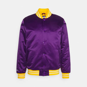 OEM Conception personnalisée Offre Spéciale blousons d'aviateur en satin de haute qualité pour veste en satin à épaules tombantes de couleur unie pour hommes - Product Image 5